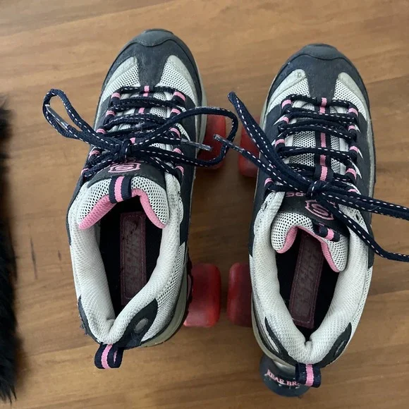 Skechers Sport 4 Wheelers Roller Skates Navy Hot Pink Women's 1910-NVHP Sz 8.5 - Picture 5 of 7
